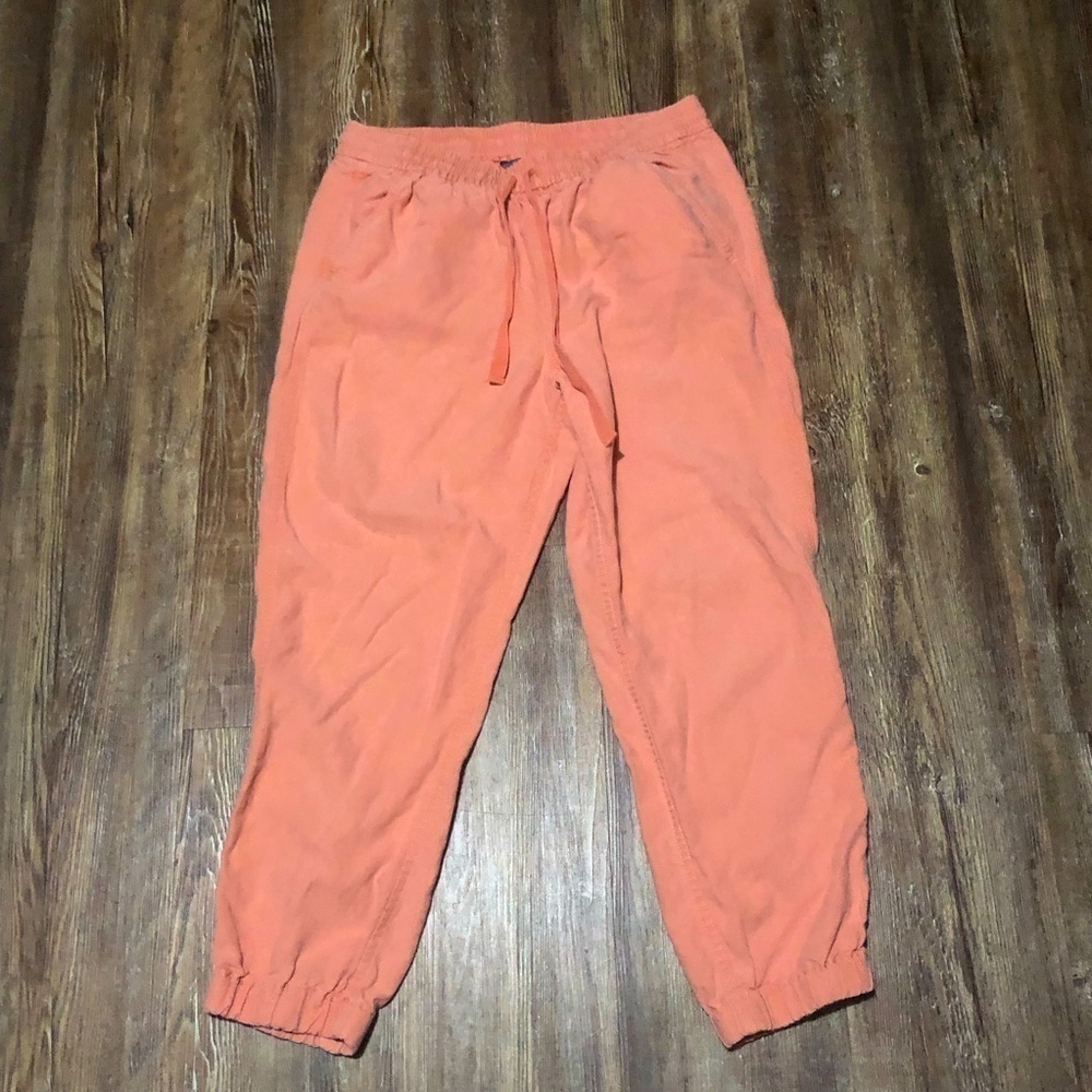 J. Crew Joggers Women's 4 Sur Point Seaside Drawstring Peach Linen Blend